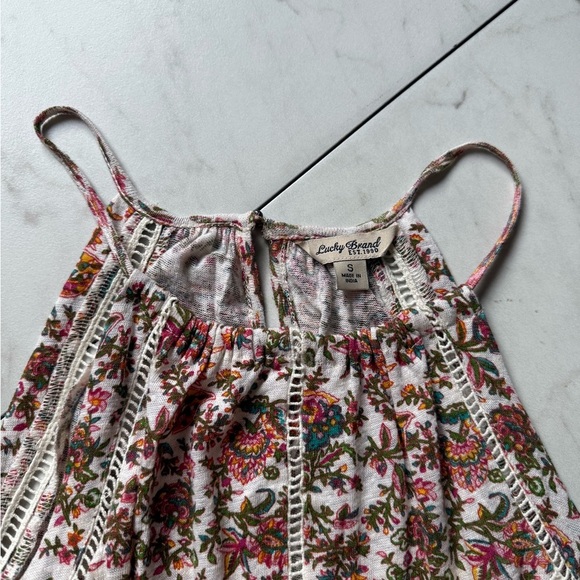 LUCKY BRAND Y2K floral tunic tank; size small - Picture 2 of 6